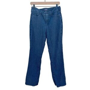 NYDJ Marilyn Straight Jean, Dark‎ Denim Wash, Size 8
